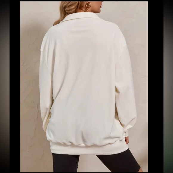 Solid Quarter Zip Sweatshirt - Picture 2 of 8